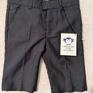Appaman Boys Charcoal Gray Dress Suit Shorts - Size 8 NWT